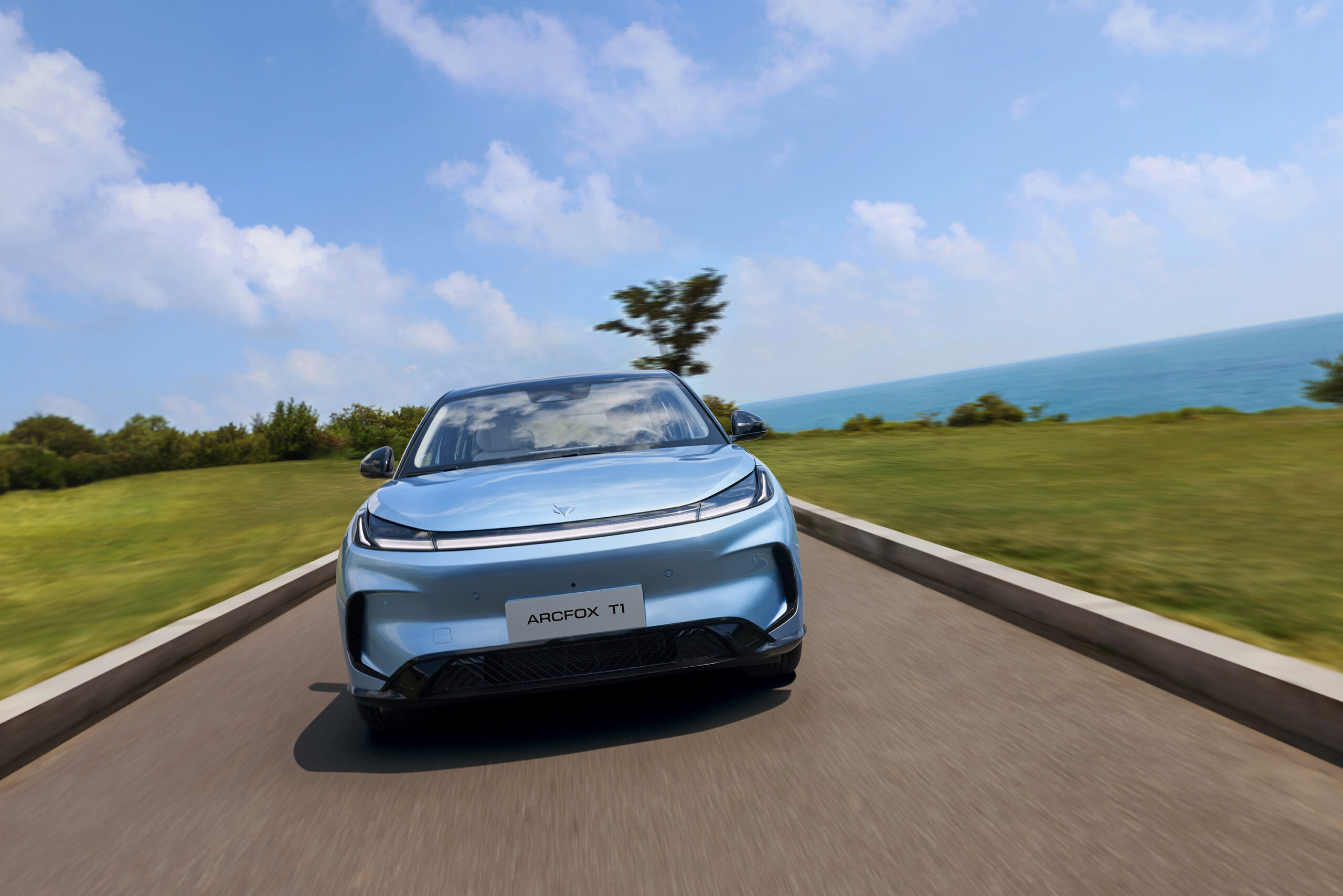Blue ARCFOX T1 electric crossover